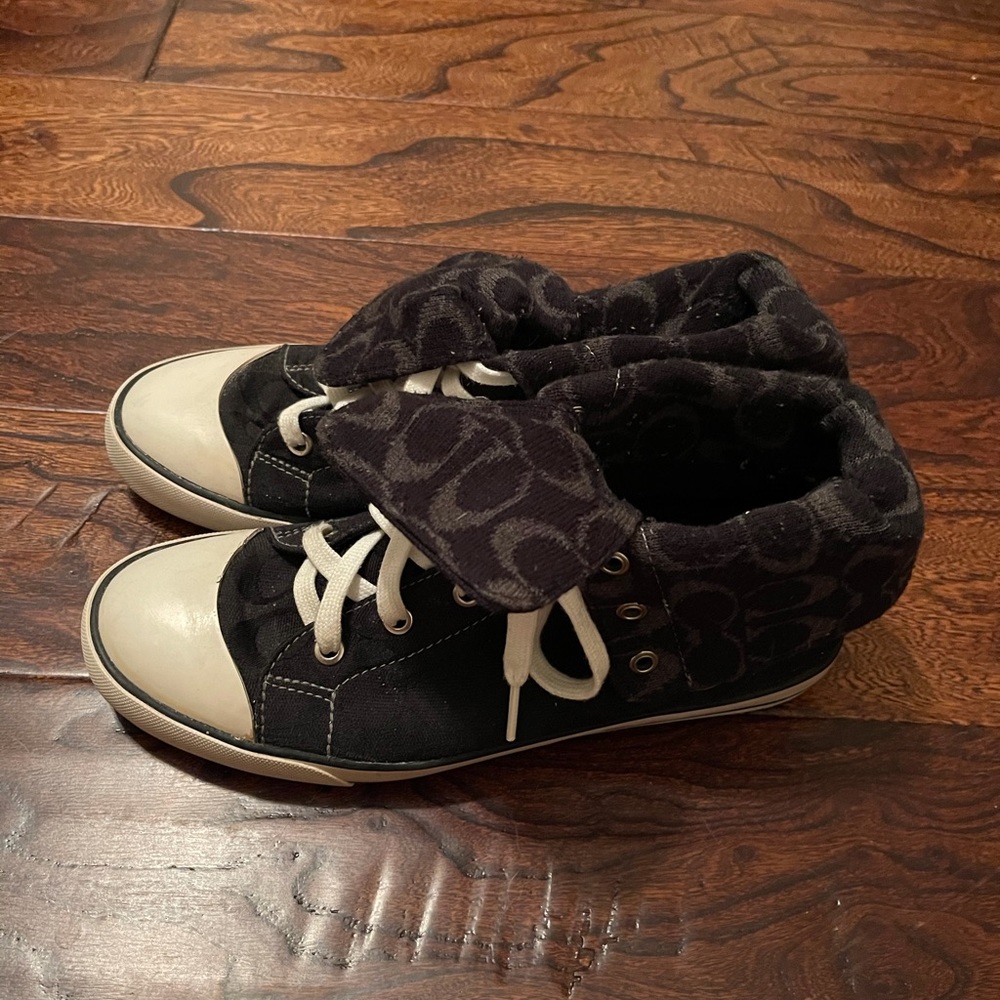Coach Monogram Sneakers Black and Gray Size 9